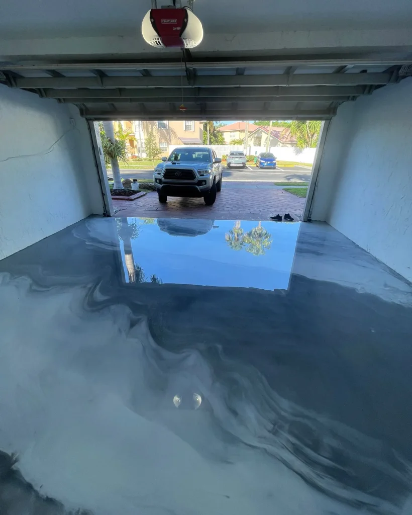 Epoxy Garage flooring in Fort Lauderdale garage